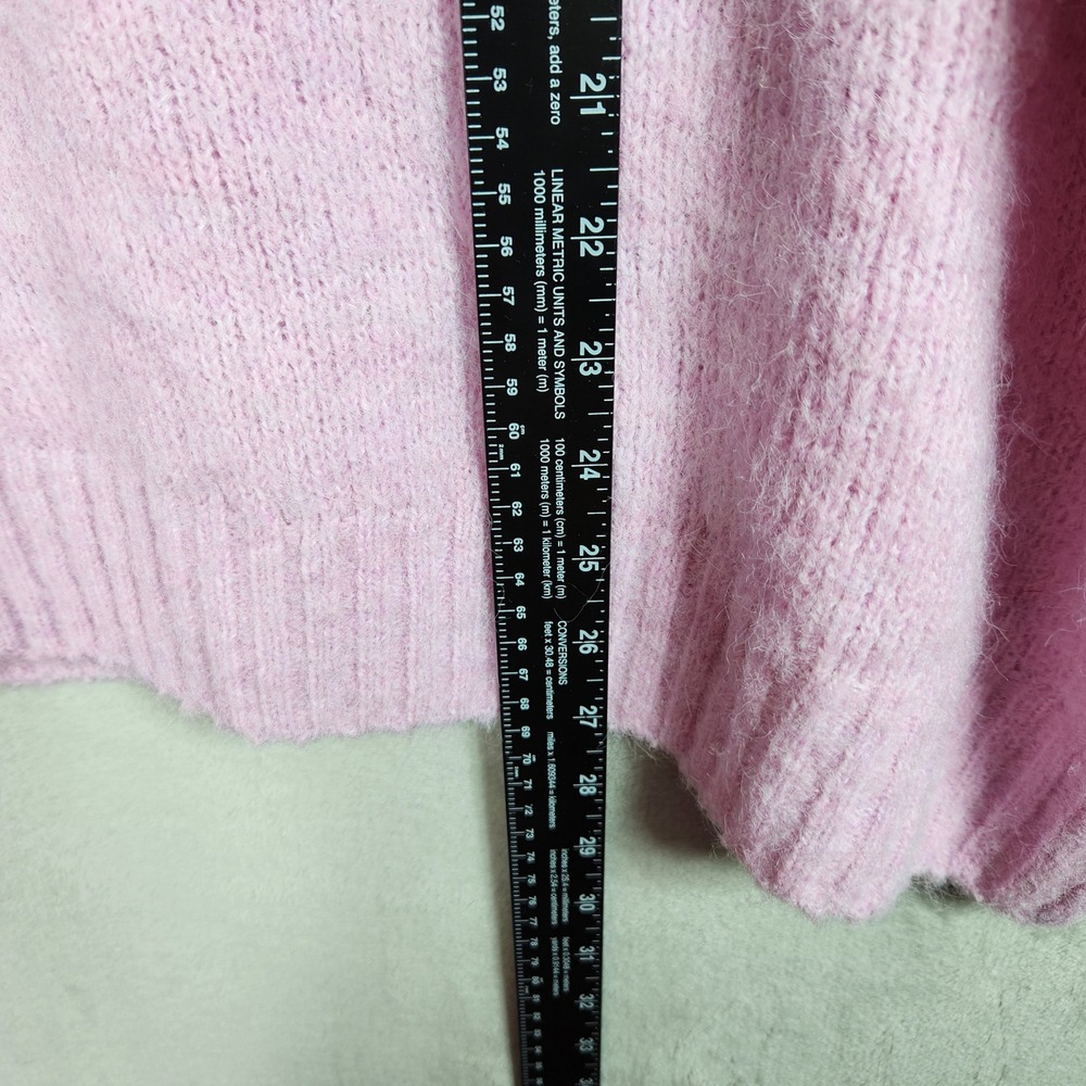 CeCe Sweater Womens 3X Pink Floral Applique Puff Sleeve Fuzzy Knit Plus Size NEW - Picture 8 of 8